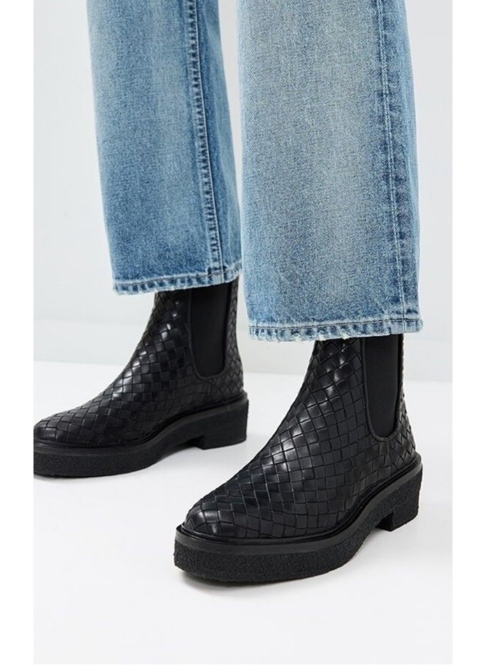Loeffler Randall Raquel woven black boots
